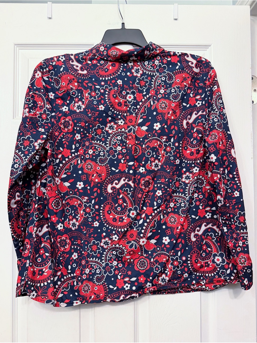 Talbots Classic Cotton Shirt in Picnic Paisley Button-Up Shirt - Picture 3 of 4